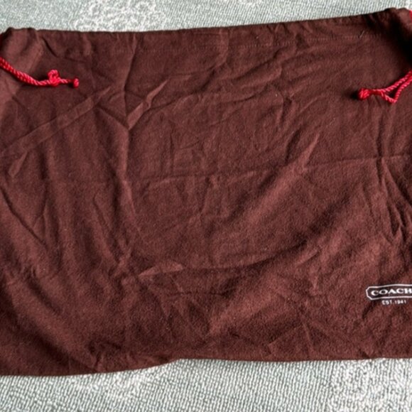 COACH BROWN DUST BAG 19” x 15” Protective Storage Travel Drawstring MEDIUM - Picture 1 of 1